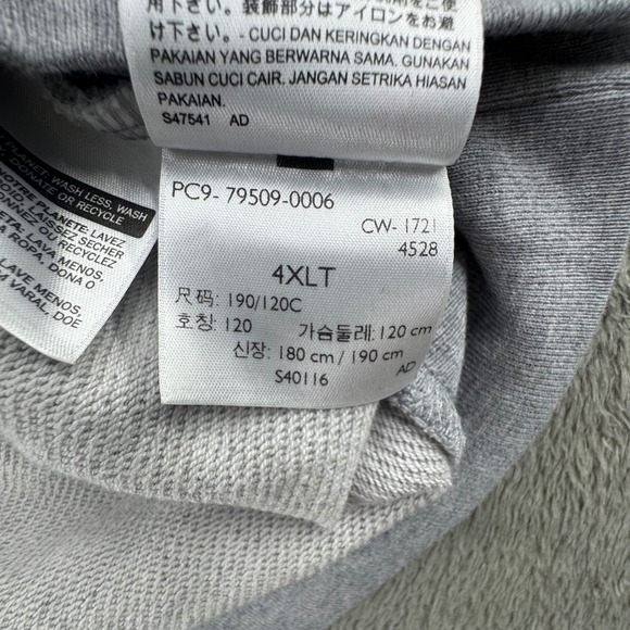 Levis Mens Gray Big Logo Hoodie Pullover Sweatshirt Size‎ 4XLT - Picture 9 of 10
